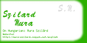 szilard mura business card